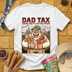 Dad Tax [Comic] T-Shirt for Theme Park Fans (White)