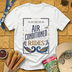 Here For AC Rides [30sPoster] T-Shirt for Theme Park Fans (White)