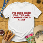Here For AC Rides [RetroBold] T-Shirt for Theme Park Fans (White)
