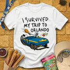 Survived Orlando Trip [VecComic] T-Shirt for Theme Park Fans (White)