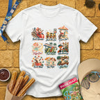 Theme Park Critters [Artsy] T-Shirt for Theme Park Fans (White)