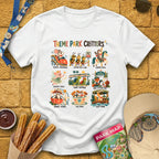 Theme Park Critters [Scandi] T-Shirt for Theme Park Fans (White)