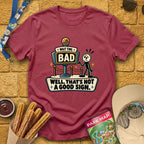 Bad Wait Time [RetroIllu] T-Shirt for Theme Park Fans (Heather Cardinal)