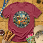 Drinking Around The World [Retro] T-Shirt for Theme Park Fans (Heather Cardinal)
