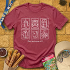 Park Survival Kit [Doodle] T-Shirt for Theme Park Fans (Heather Cardinal)