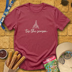 'Tis The Season [Sleek] T-Shirt for Theme Park Fans (Heather Cardinal)
