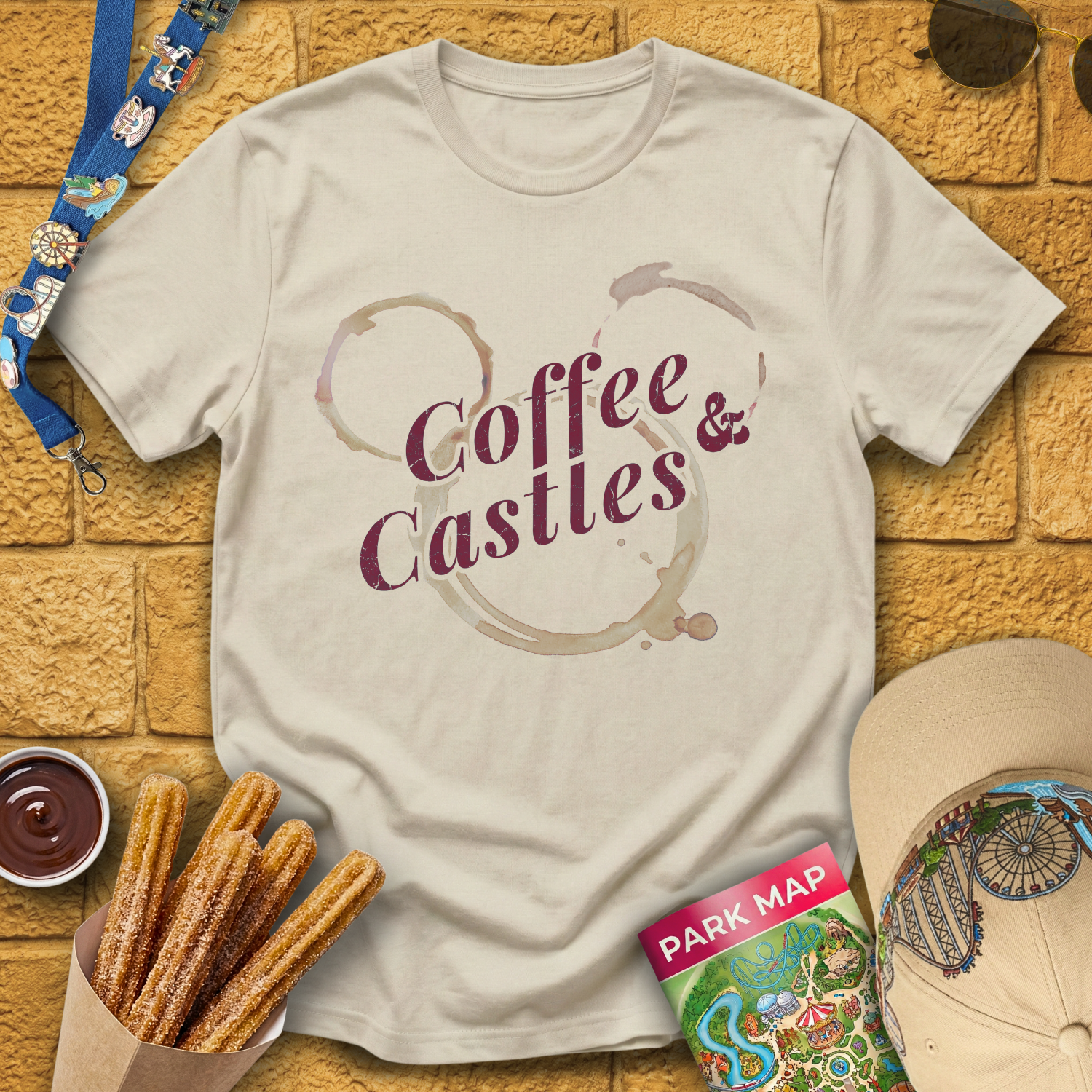 Coffee & Castles [Stained] T-Shirt