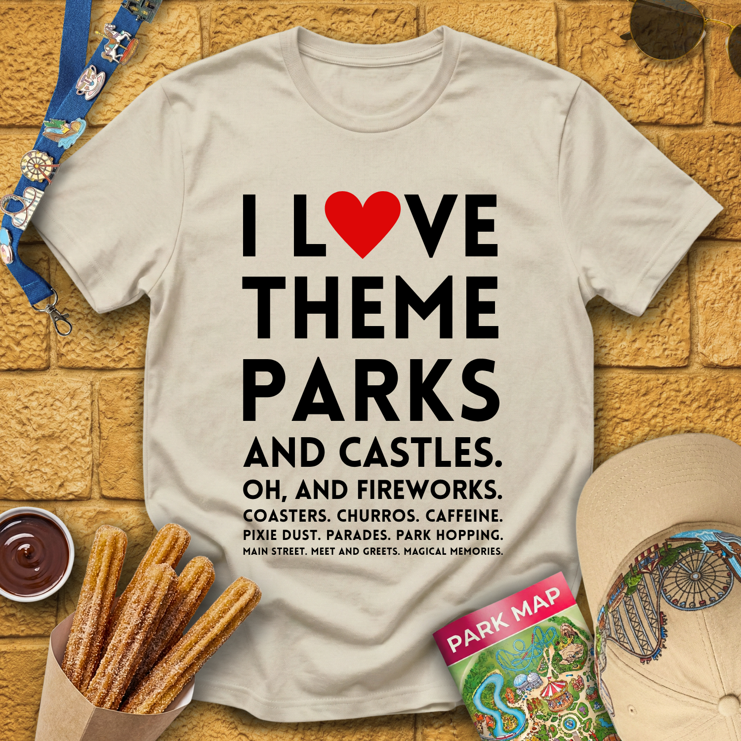I Love Theme Parks T-Shirt