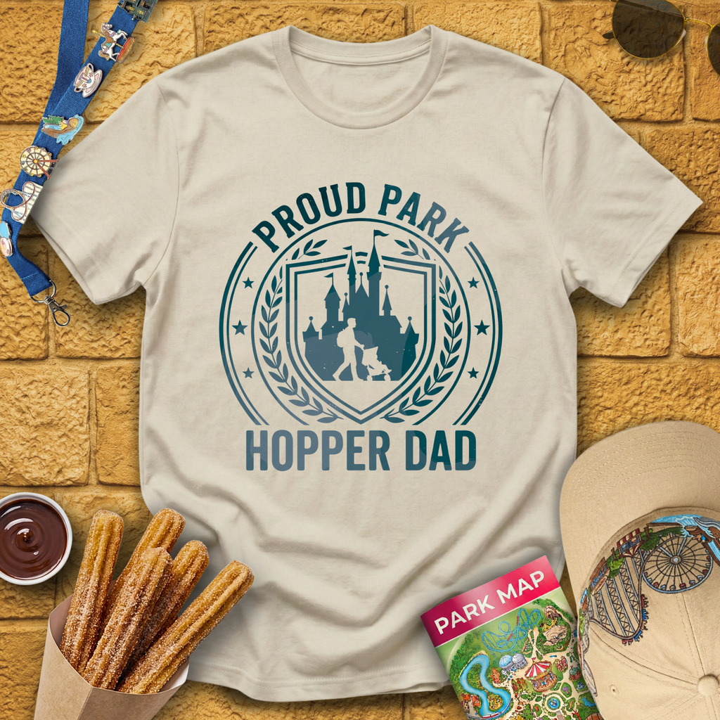 Proud Park Hopper Dad [Badge] T-Shirt