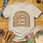Caffeine & Pixie Dust [Cute70s] T-Shirt for Theme Park Fans (Sand)