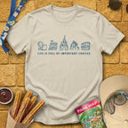 Important Choices [Sleek] T-Shirt for Theme Park Fans (Sand)