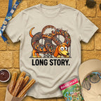 Long Story Dog [Comic] T-Shirt for Theme Park Fans (Sand)