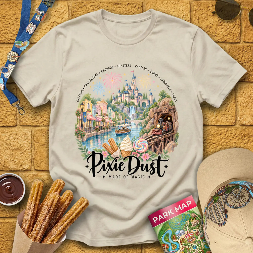 Pixie Dust [Aqua] T-Shirt for Theme Park Fans (Sand)