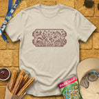 Theme Park Ticket [Doodle] T-Shirt for Theme Park Fans (Sand)
