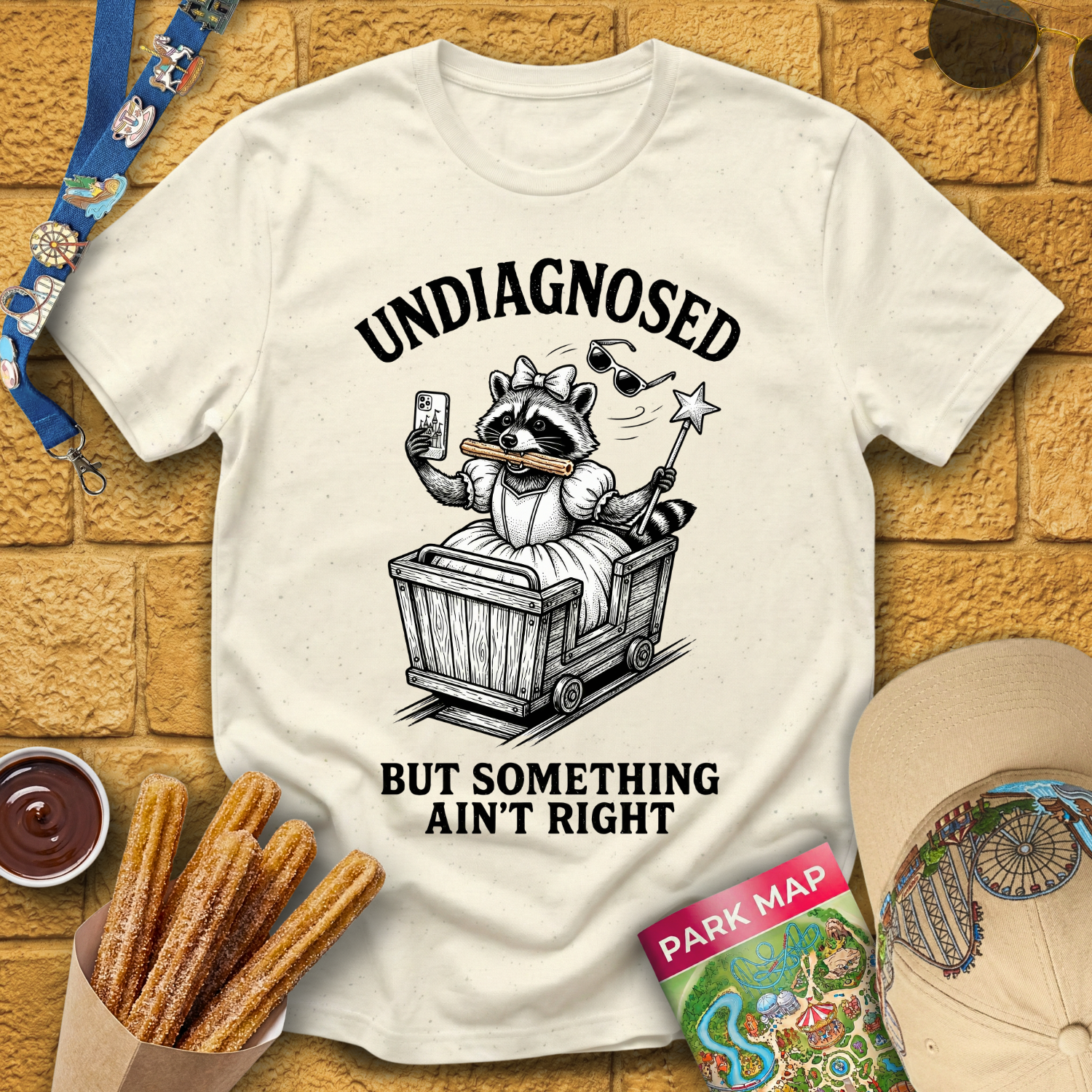 Undiagnosed on Coaster [Woodcut] T-Shirt
