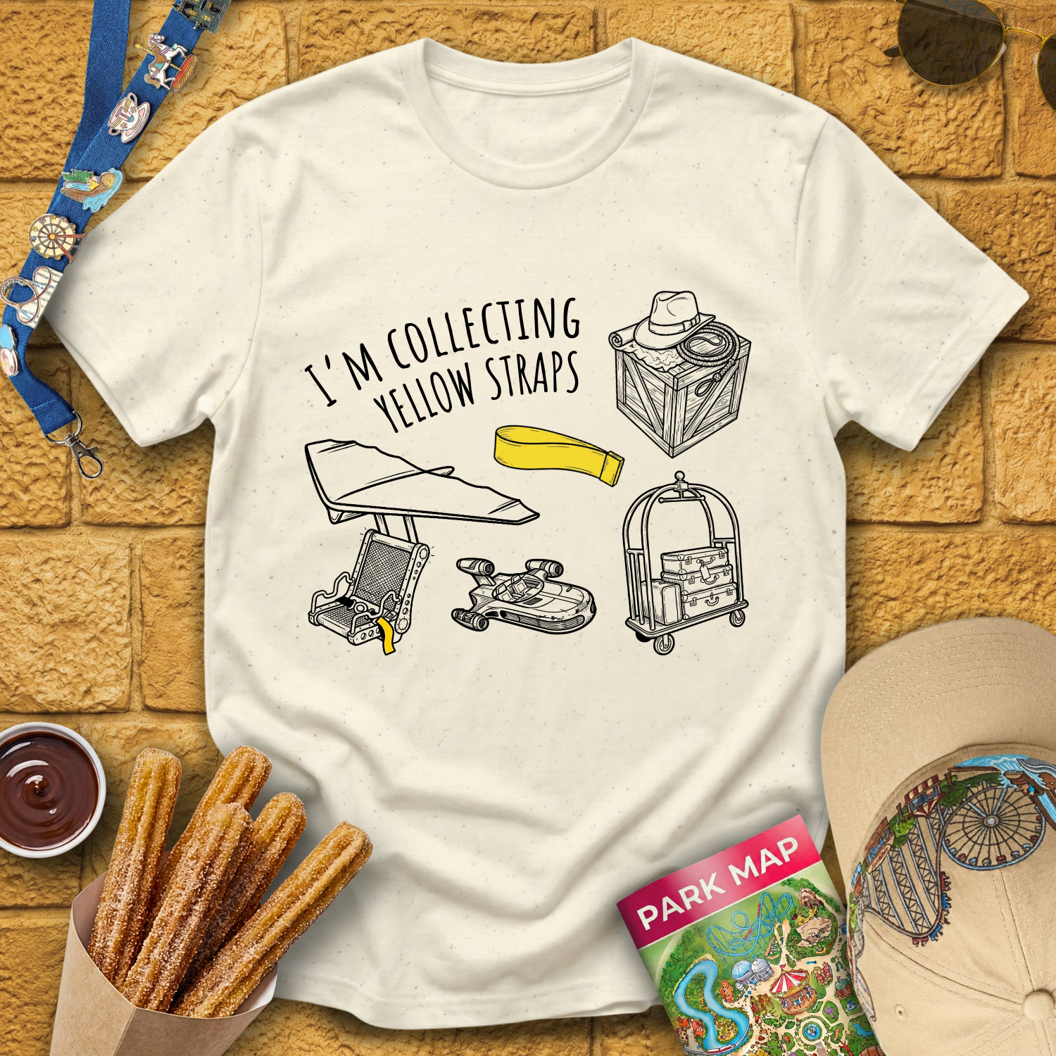 Collecting Yellow Straps [LineArt] T-Shirt