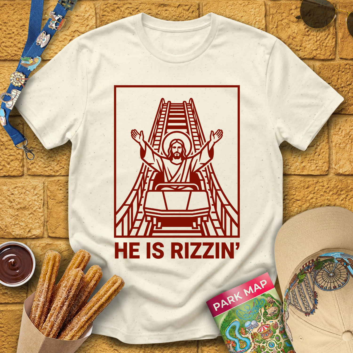He Is Rizzin' [LineArt] T-Shirt