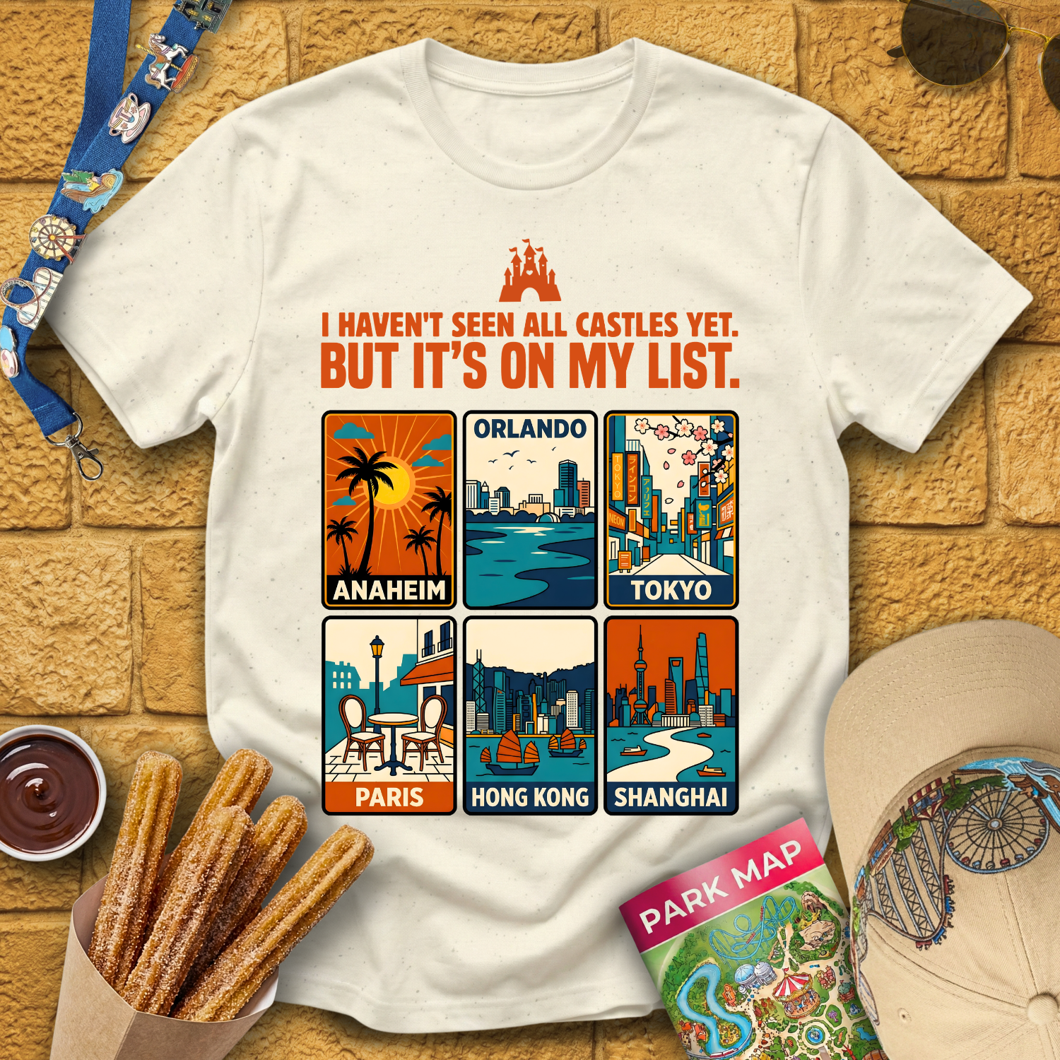 Castles On My List [Vintage] T-Shirt