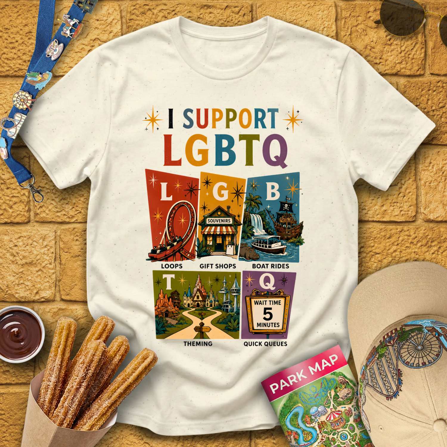 I Support LGBTQ [Americana] T-Shirt