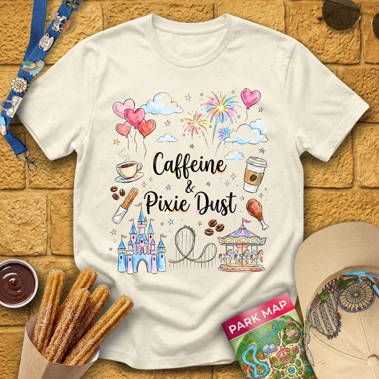 Caffeine & Pixie Dust [Watercolor] T-Shirt