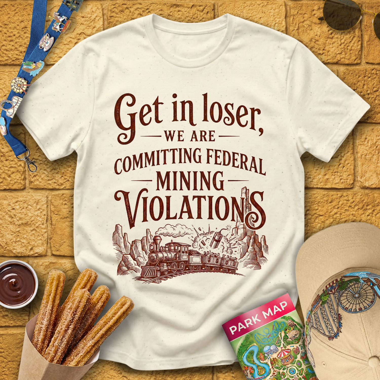 Get In Loser Mine Train [Rustic] T-Shirt