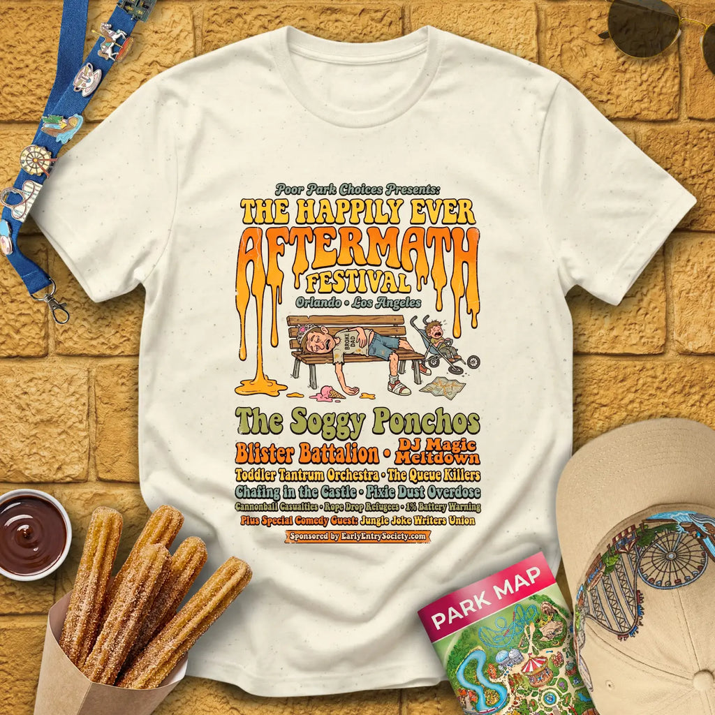 Aftermath Festival [70s] T-Shirt for Theme Park Fans (Natural)