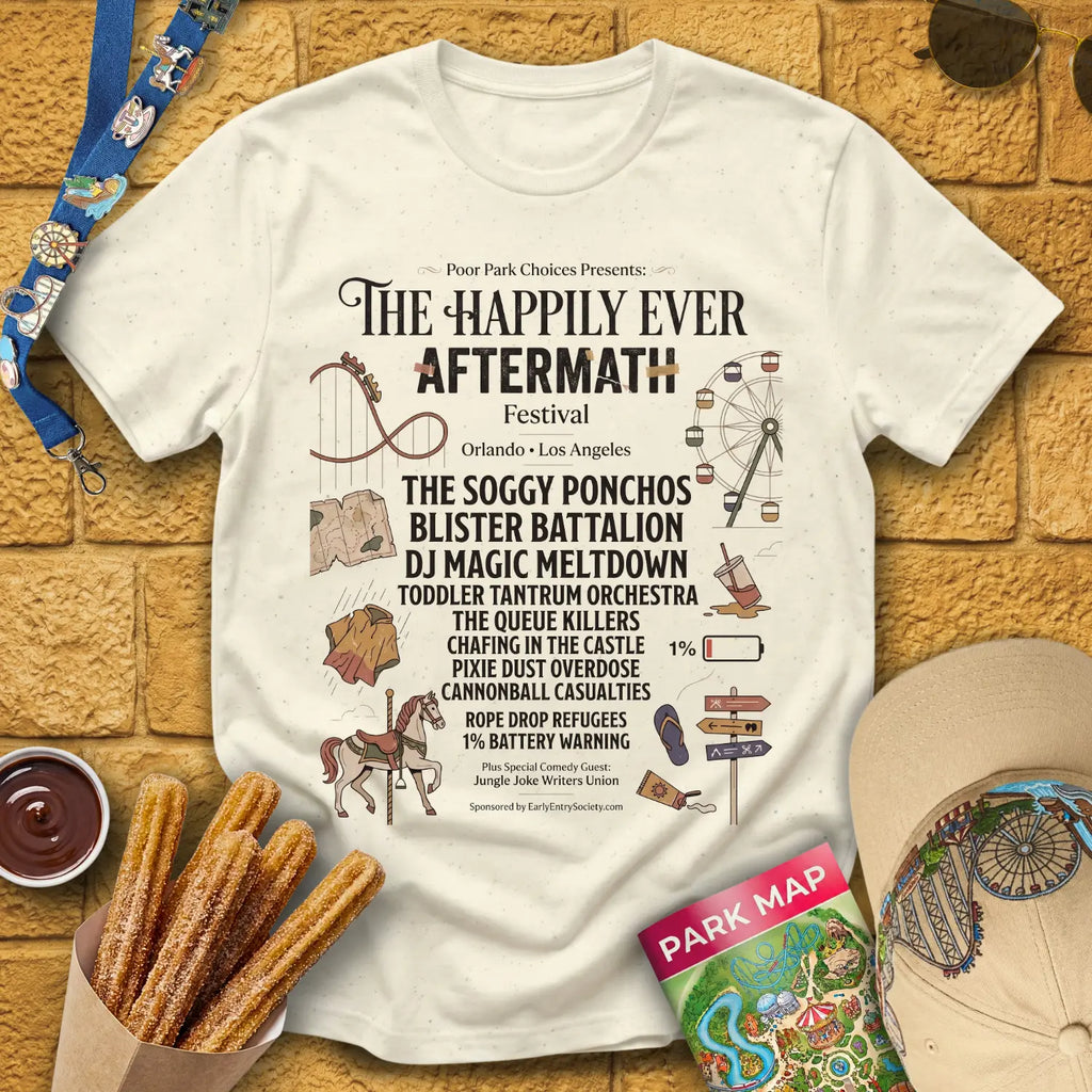 Aftermath Festival [Boutique] T-Shirt for Theme Park Fans (Natural)