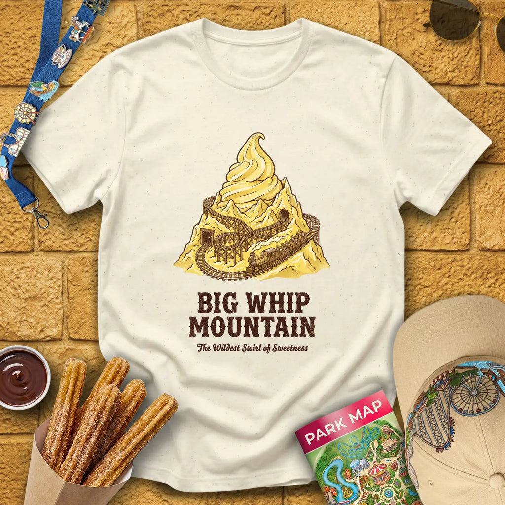 Big Whip Mountain [Retro] T-Shirt for Theme Park Fans (Natural)