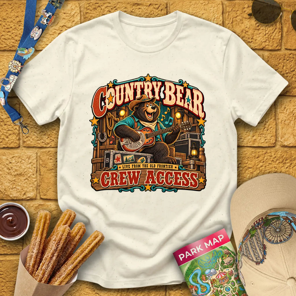 Country Bear [Western] T-Shirt for Theme Park Fans (Natural)