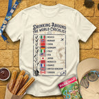 Drinking Checklist [Voyage] T-Shirt for Theme Park Fans (Natural)