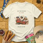 Front Row Ducks [RetroWhim] T-Shirt for Theme Park Fans (Natural)