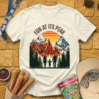 Fun At Its Peak [Retro] T-Shirt for Theme Park Fans (Natural)