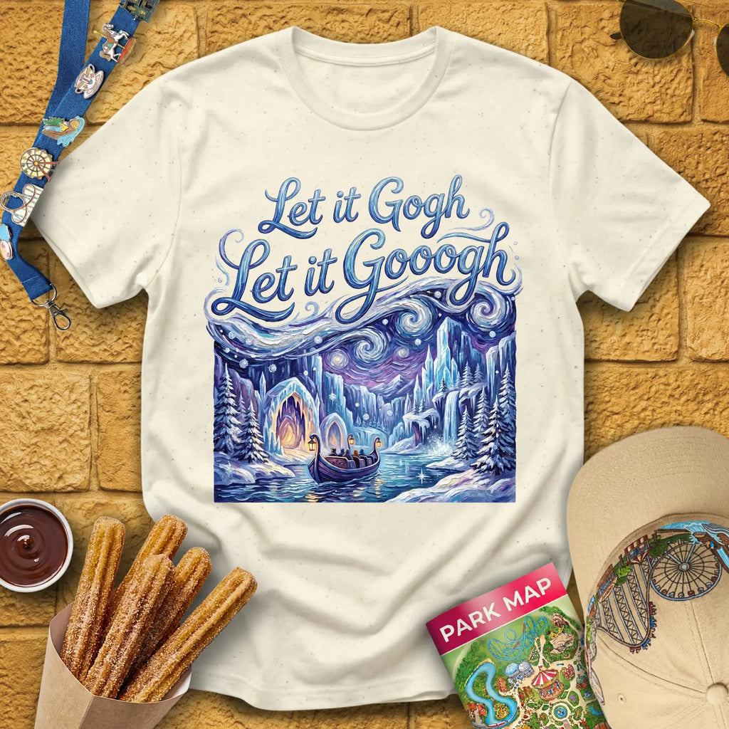 Let It Gogh [Artsy1] T-Shirt for Theme Park Fans (Natural)