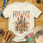 Pixie Dust Castle [Artsy] T-Shirt for Theme Park Fans (Natural)