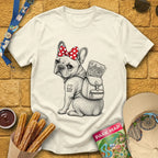 Pixie Dust Frenchie [Woodcut] T-Shirt for Theme Park Fans (Natural)