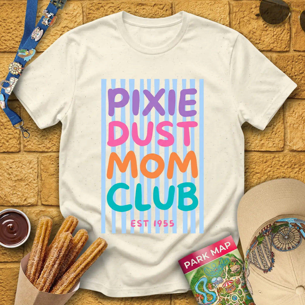 Pixie Dust Mom Club [Bold] T-Shirt for Theme Park Fans (Natural)