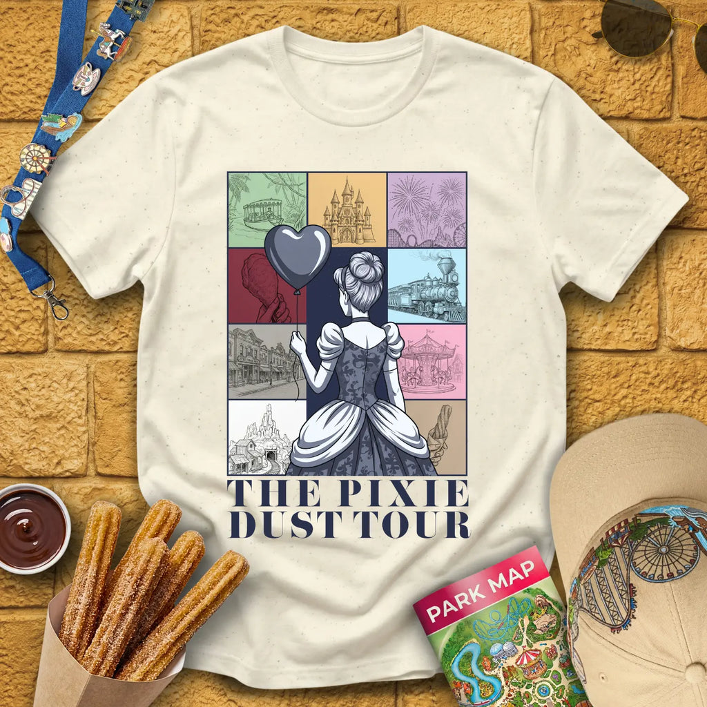 Pixie Dust Tour [Poster] T-Shirt for Theme Park Fans (Natural)
