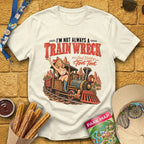 Train Wreck Lady [50s] T-Shirt for Theme Park Fans (Natural)