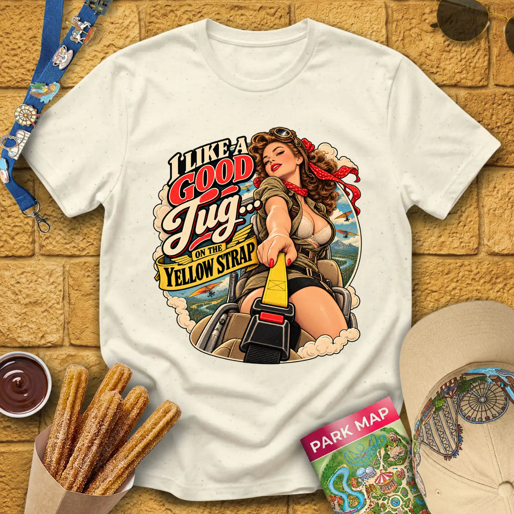Yellow Strap Tug [RetroBadge] T-Shirt