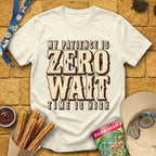 Zero Wait [MidCen] T-Shirt for Theme Park Fans (Natural)