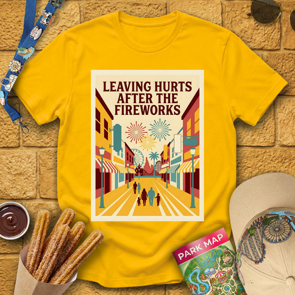 Leaving Hurts & Fireworks 2 [70sPoster] T-Shirt