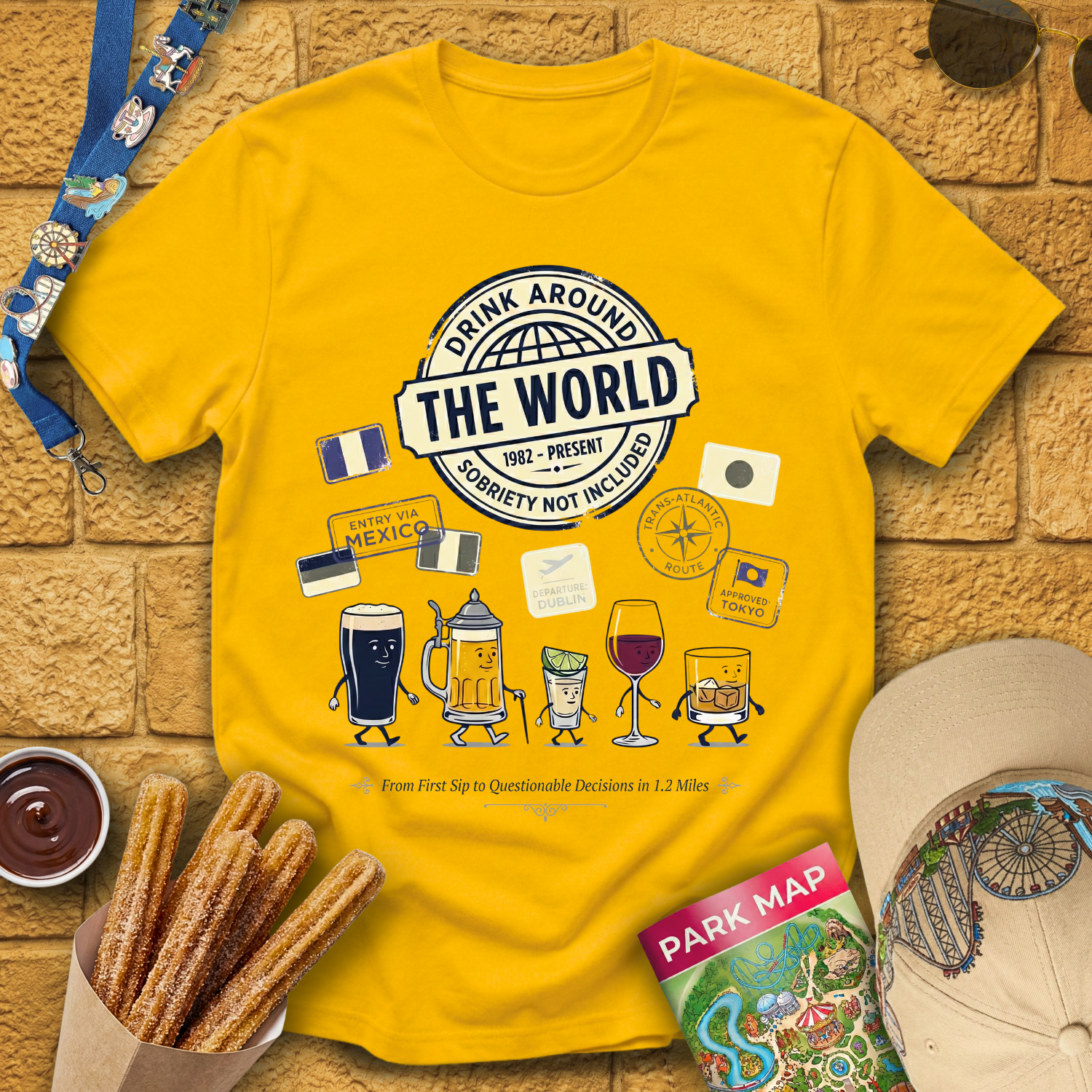 Drinking Around The World [Illu] T-Shirt