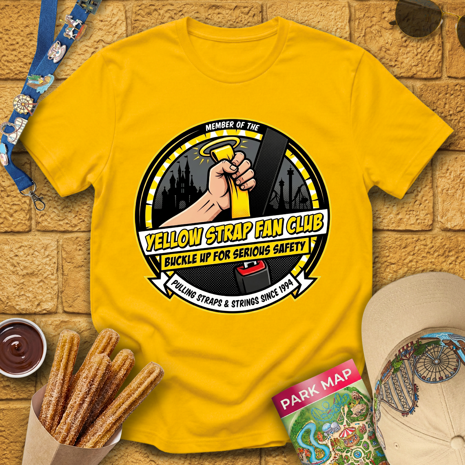 Yellow Strap Fan Club [ComicBadge] T-Shirt