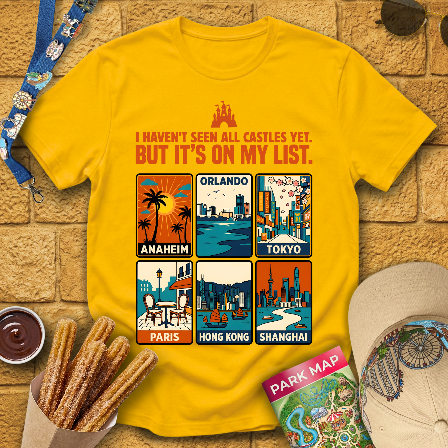 Castles On My List [Vintage] T-Shirt