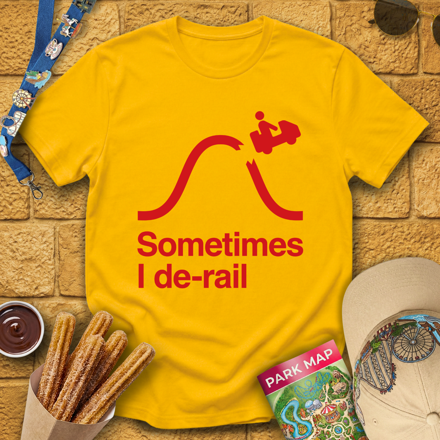 Sometimes I De-Rail [Sleek] T-Shirt