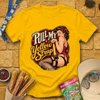 Pull My Yellow Strap [50s] T-Shirt for Theme Park Fans (Daisy)