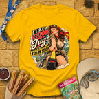 Yellow Strap Tug [RetroBadge] T-Shirt