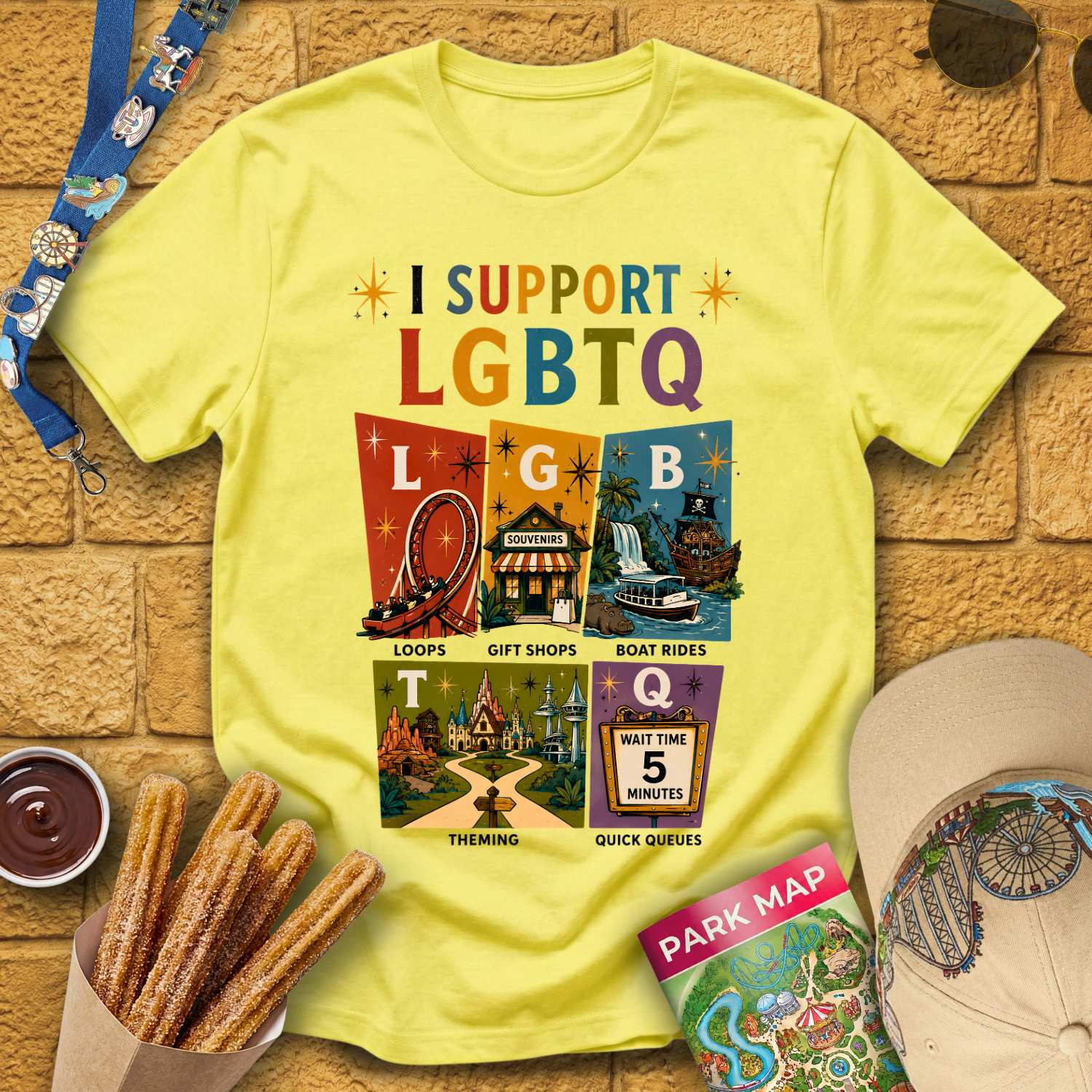 I Support LGBTQ [Americana] T-Shirt