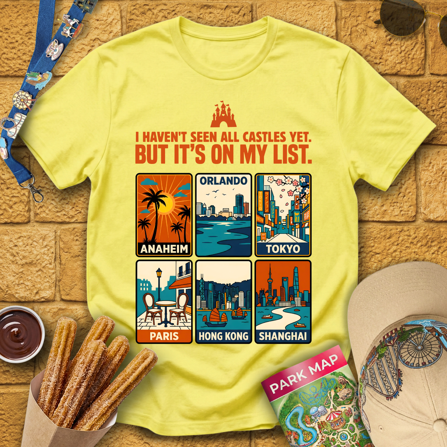 Castles On My List [Vintage] T-Shirt