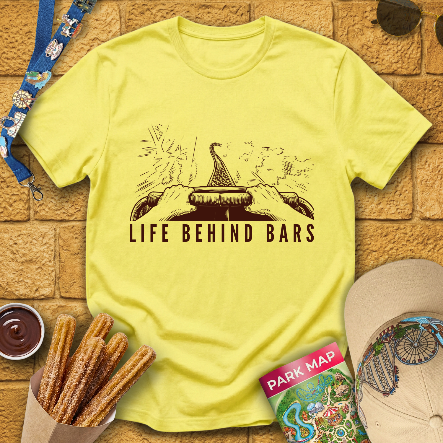 Life Behind Bars [Woodcut] T-Shirt